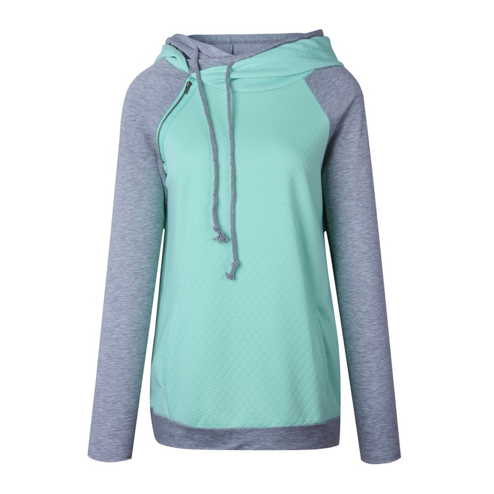 Green/gray sweater shirt hoodie - Picture 4 of 7